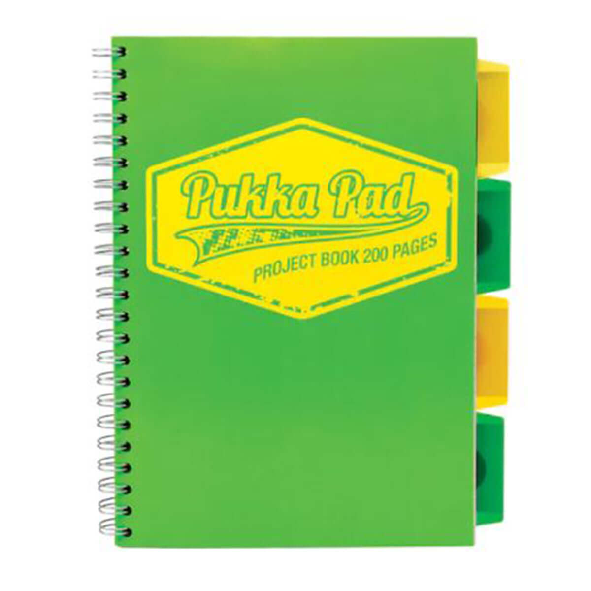 Caiet B5 cu spira si separatoare PukkaPads PB Neon, 200 file, matematica, verde Caiet B5 cu spira si separatoare PukkaPads PB Neon, 200 file, matematica, verde